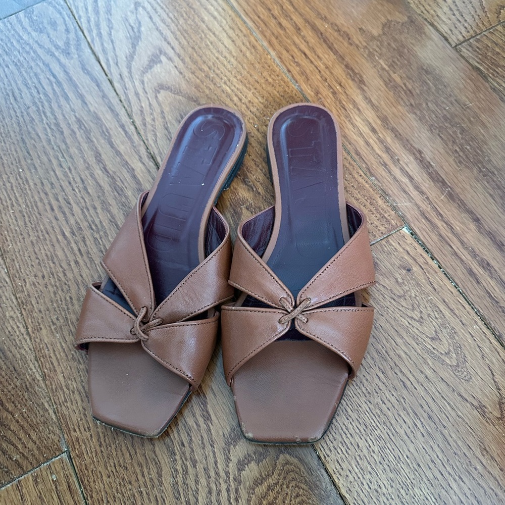 STAUD Brown Women's Slip-On Sandals